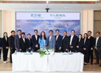 Eaton Electric (Thailand) และ Yarra Power ลงนามในความร่วมมือเชิงกลยุทธ์ มุ่งยกระดับและเสริมความแข็งแกร่งให้กับธุรกิจพลังงานแสงอาทิตย์ในประเทศไทย